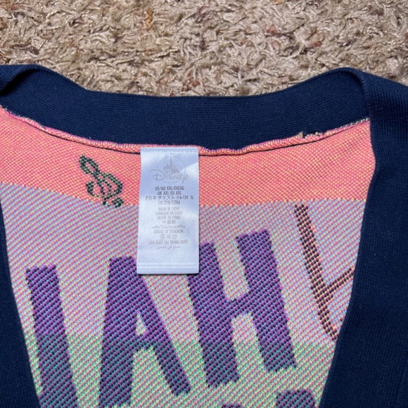 Disney Half Note Jazz Club Cardigan – Music Note Knit Sweater XXL - Picture 3 of 9
